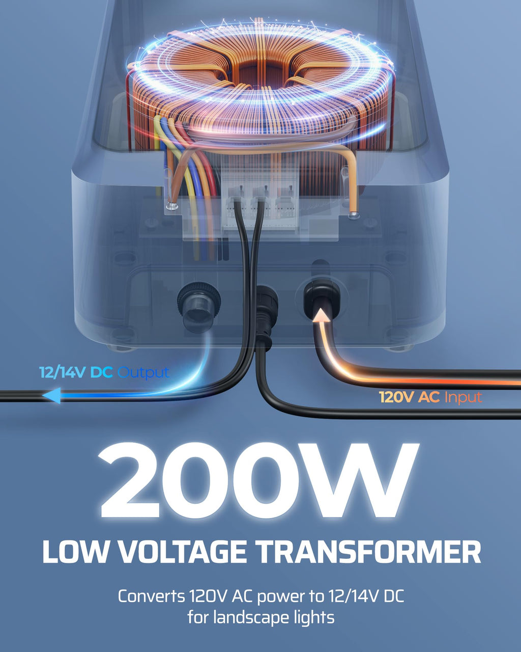 200W Low Voltage Landscape Transformer Y660957