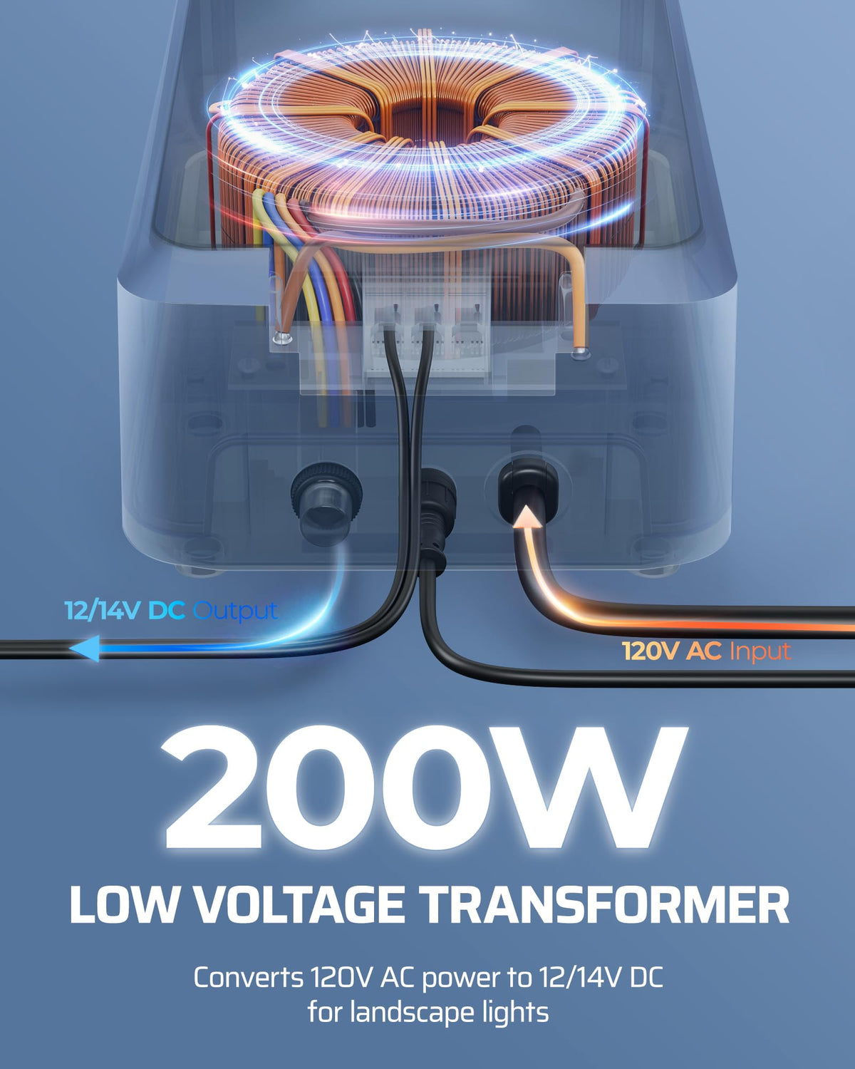 200W Low Voltage Landscape Transformer Y660957