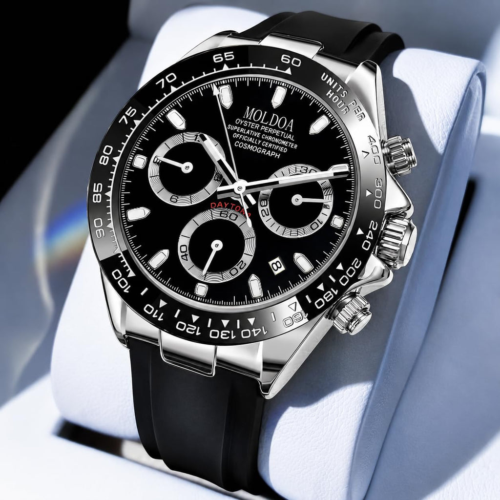 Men's Analog Quartz Chronograph Waterproof Silicone Strap Watch Q7927