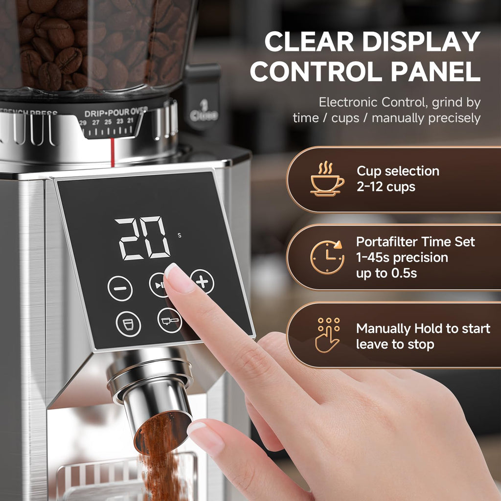 Conical Burr Coffee Grinder with 45 Grind Settings Q251129