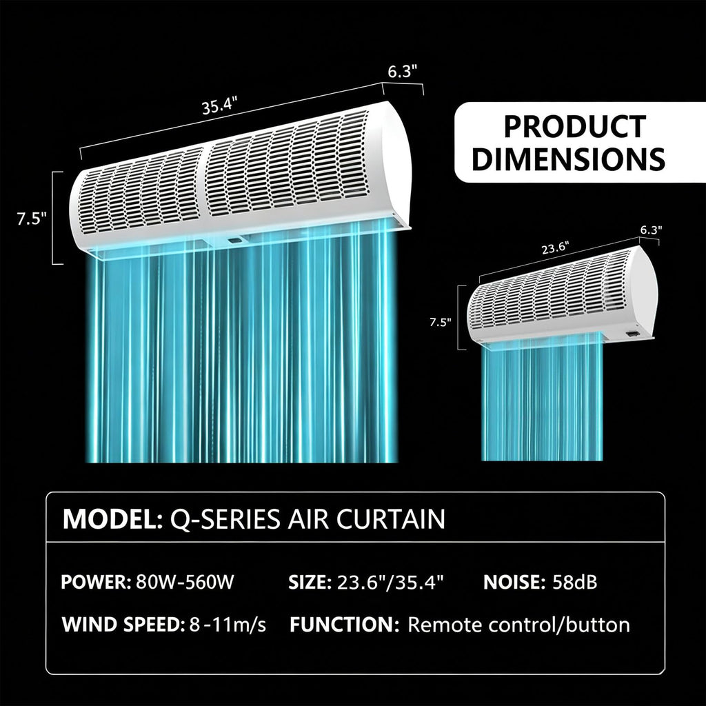 2-Speed Air Curtain Machine with Remote Control G88811
