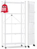 70.7" H 5 Tier Metal Storage Shelves on Wheels J193