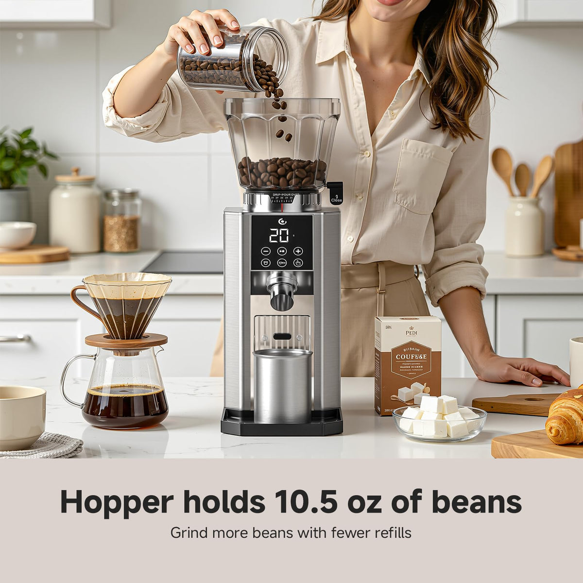 Conical Burr Coffee Grinder with 45 Grind Settings Q251129