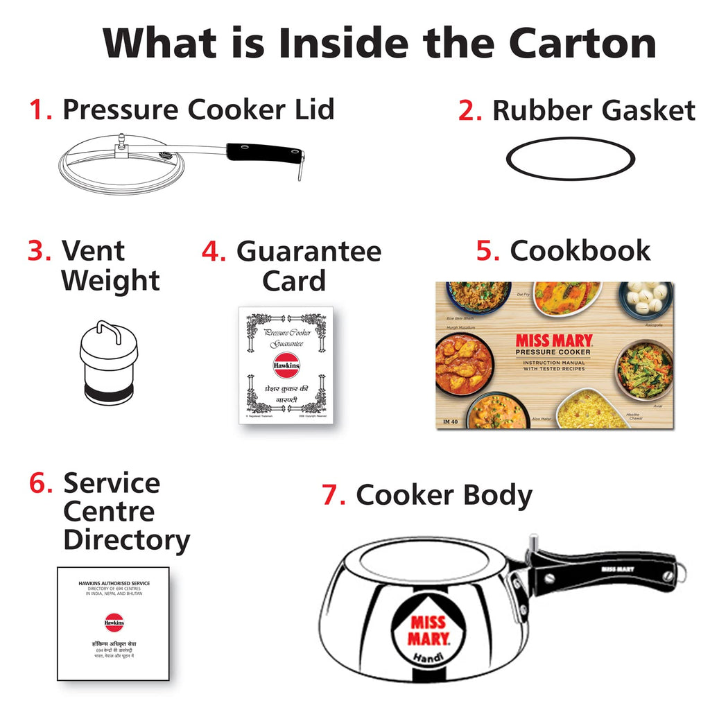 2 Litre Aluminium Pressure Cooker J298431