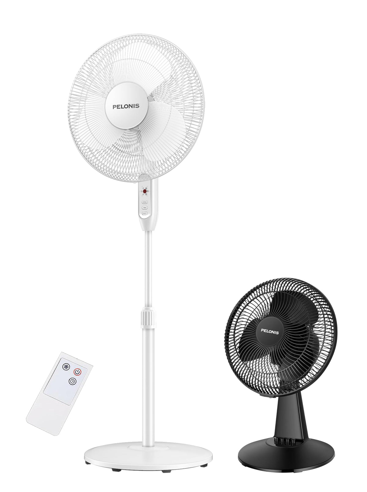16'' Oscillating Pedestal Fan and 12-Inch Oscillating Table Fan T119176