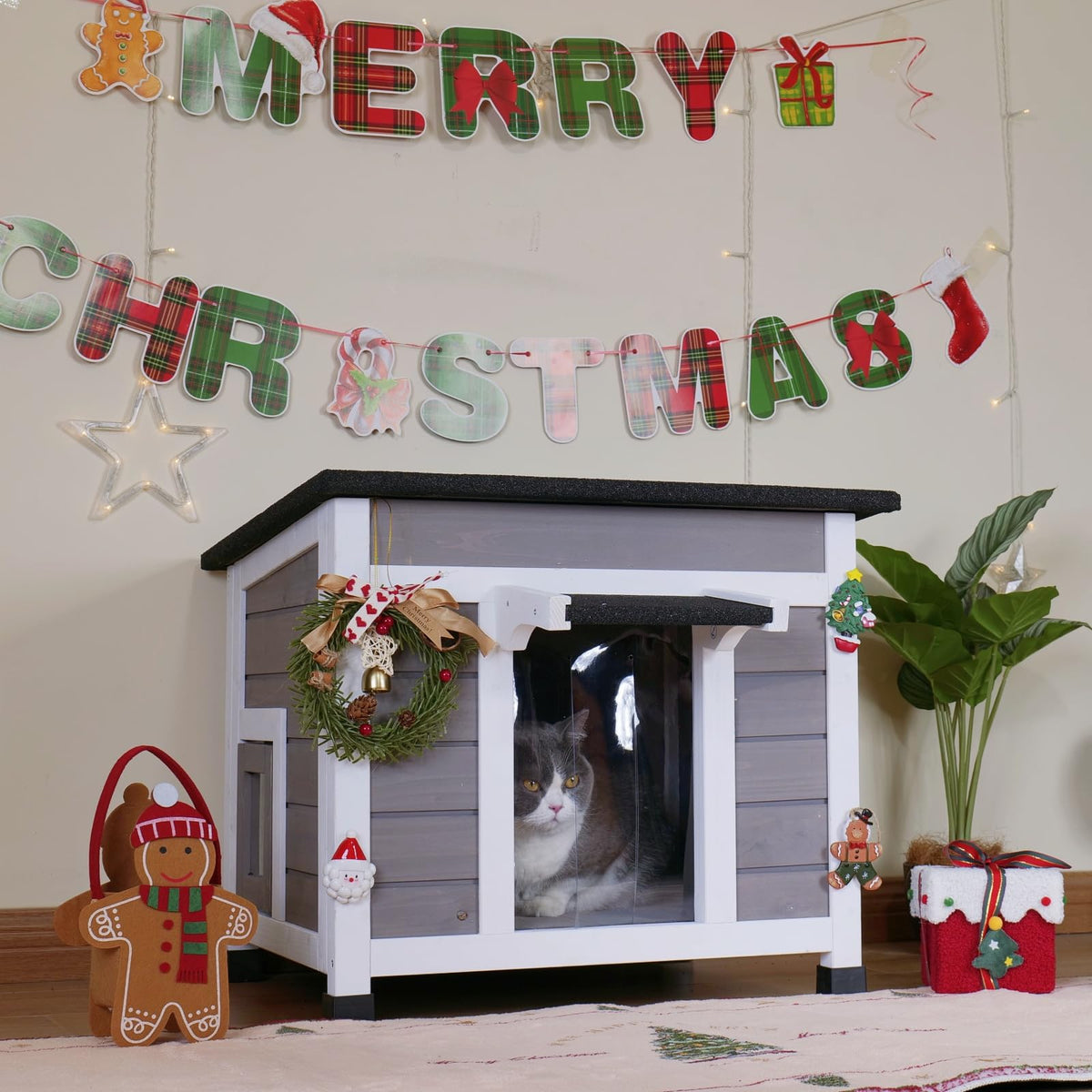 Insulated Weatherproof Outdoor Cat House Z344