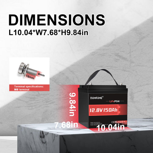 12V 150Ah LiFePO4 Battery Z784
