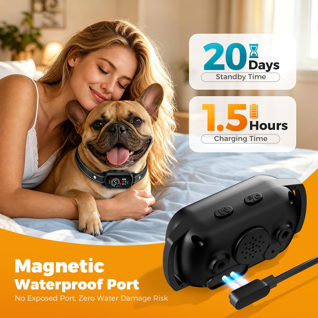 2 Pack Bark Collar with 5 Modes Q235