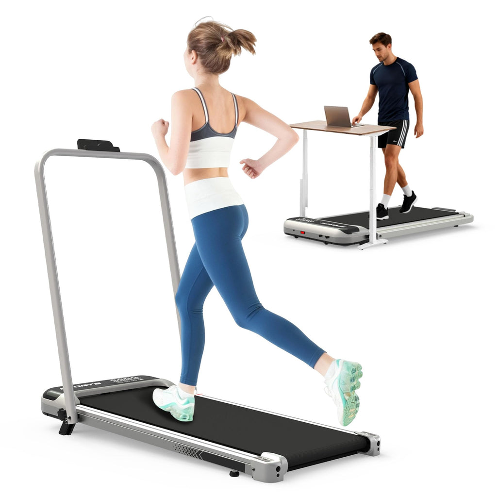3 in 1 Compact Under Desk Treadmill with Handle Bar P638241
