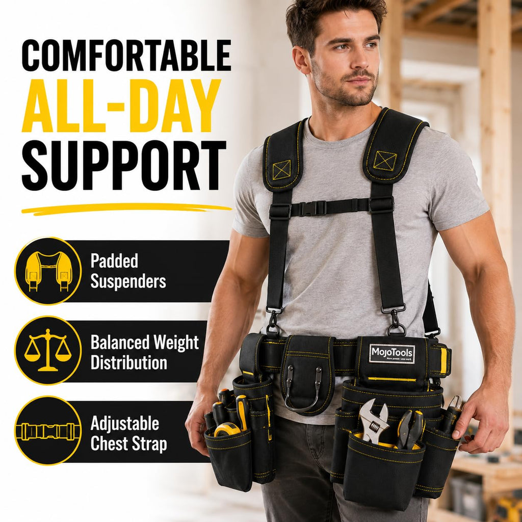 Heavy Duty Tool Belt with Suspenders Q570