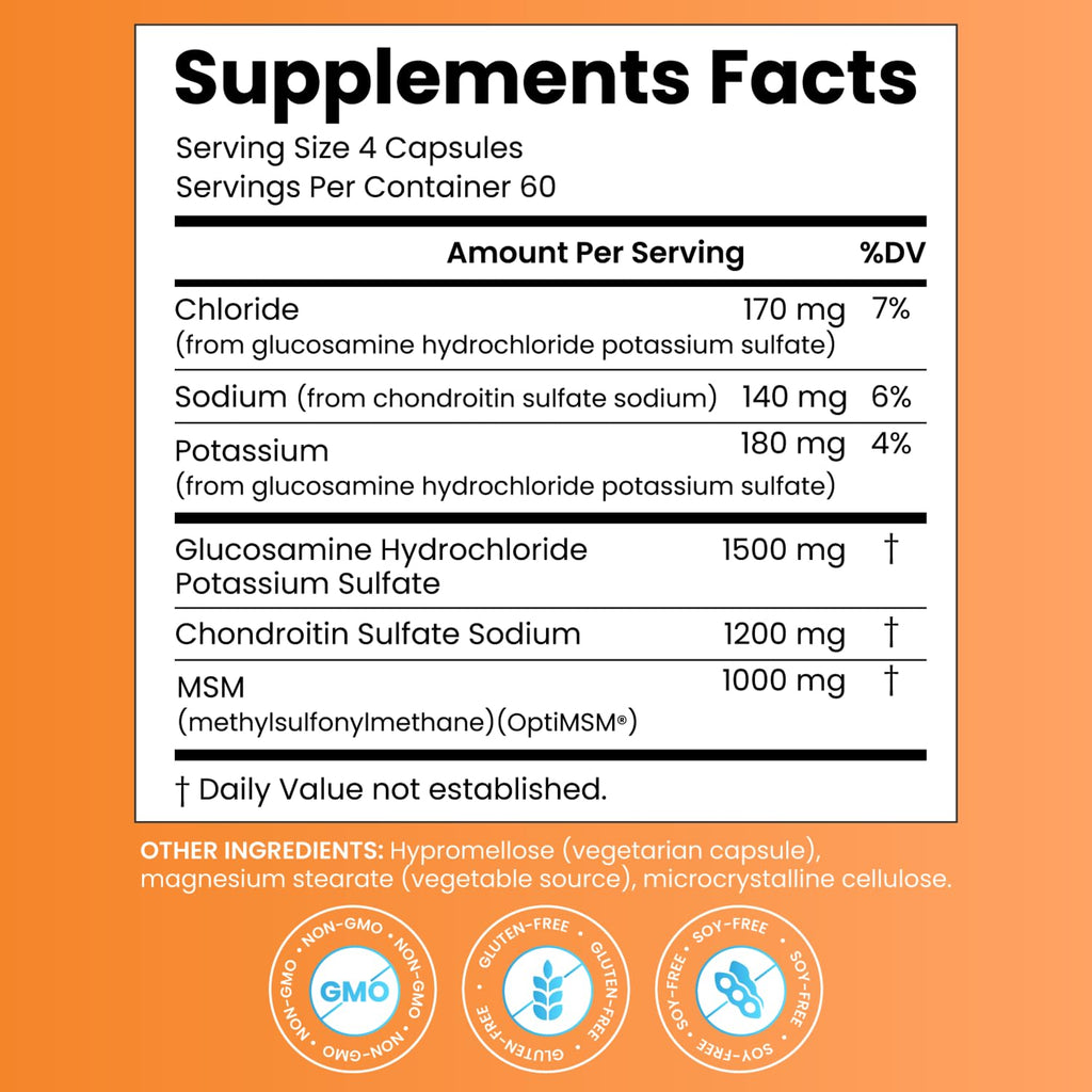 Glucosamine Chondroitin MSM 240 Capsules B56849