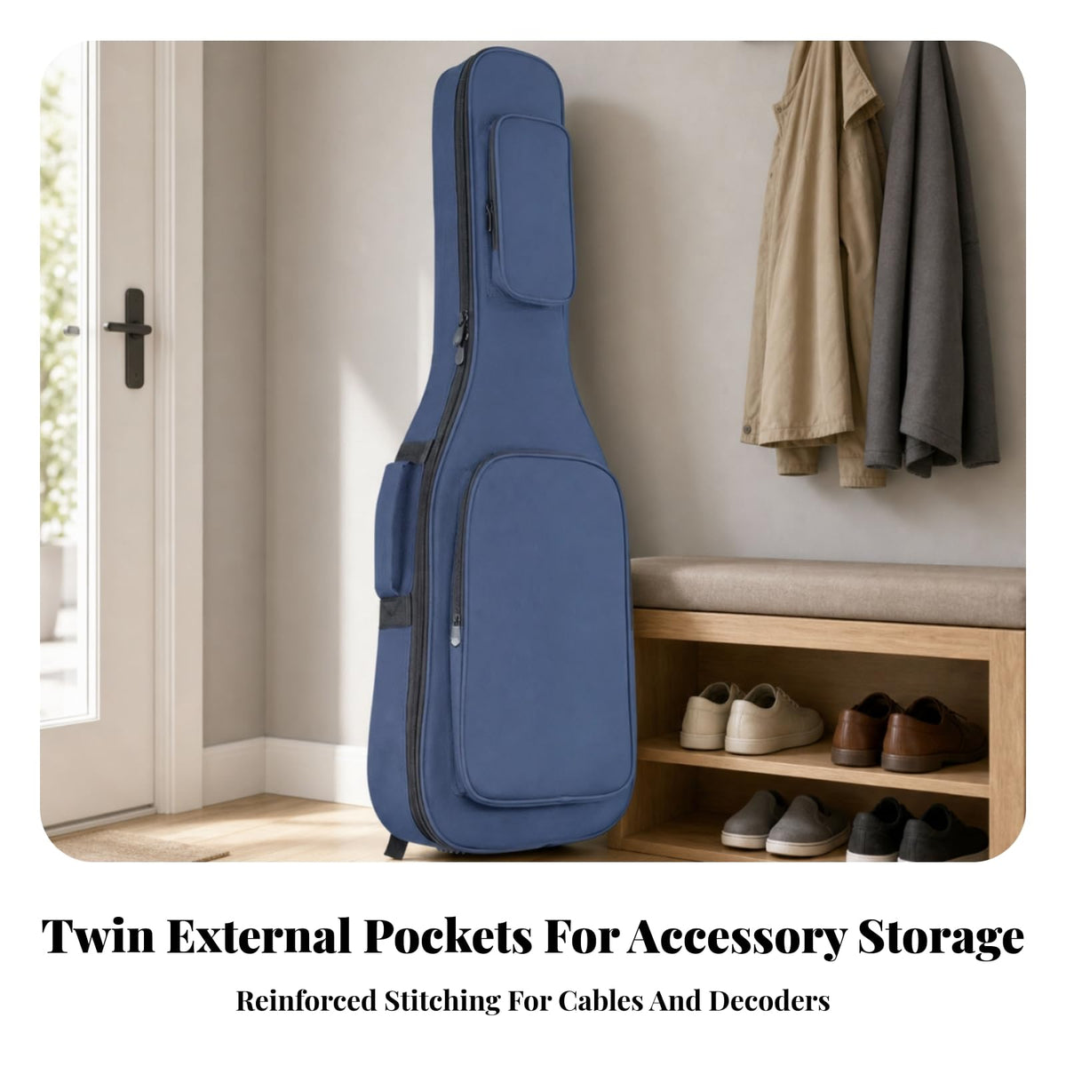 Electric Guitar Carrier Case with 15mm Padding Oxford Cloth Gig Bag G50278