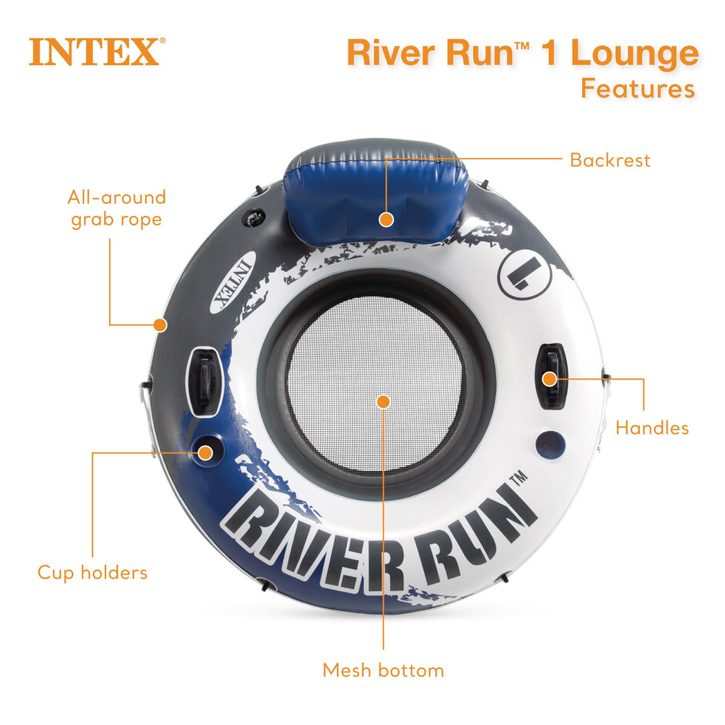 Inflatable Floating Lounge with Built-in Cup Holders F3270