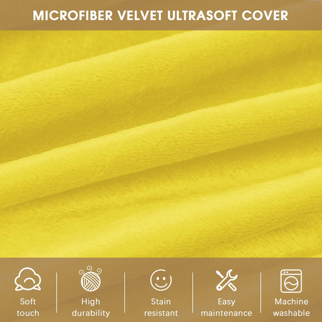 Yellow 3 ft Memory Foam Bean Bag Chair R3969