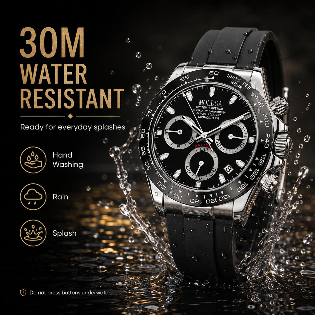 Men's Analog Quartz Chronograph Waterproof Silicone Strap Watch Q7927