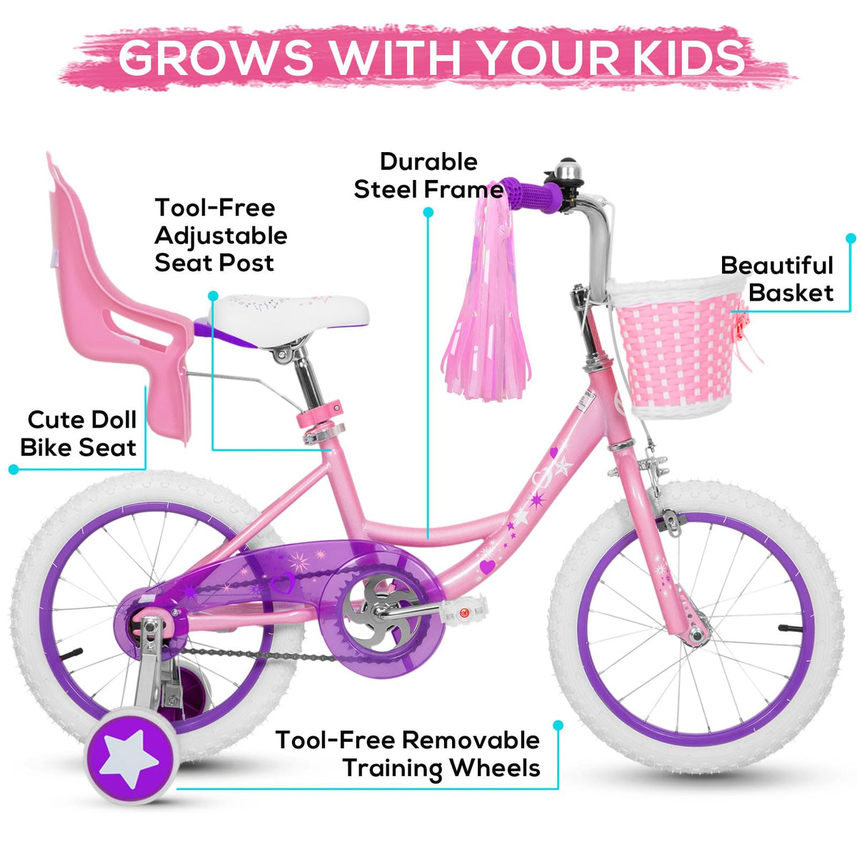Kids Bike with Training Wheels T973884