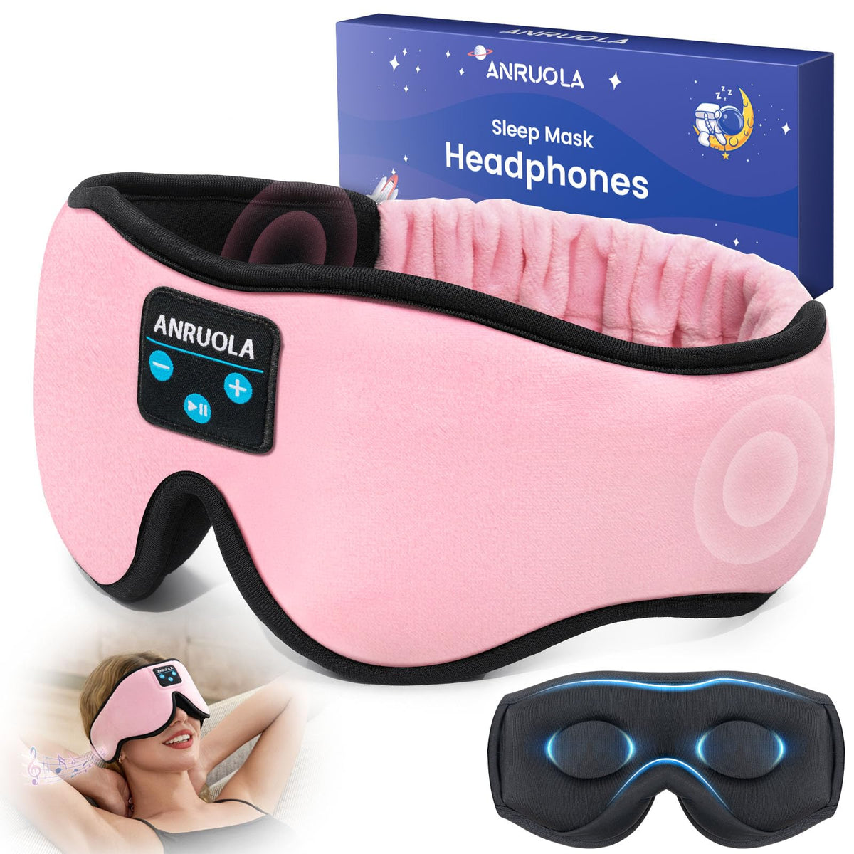 Bluetooth Sleep Mask with Wireless Headphones R404649