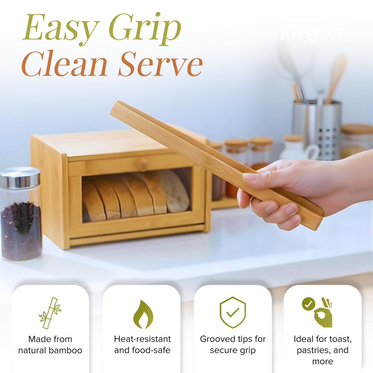 Bamboo Bread Box with Lid O391162