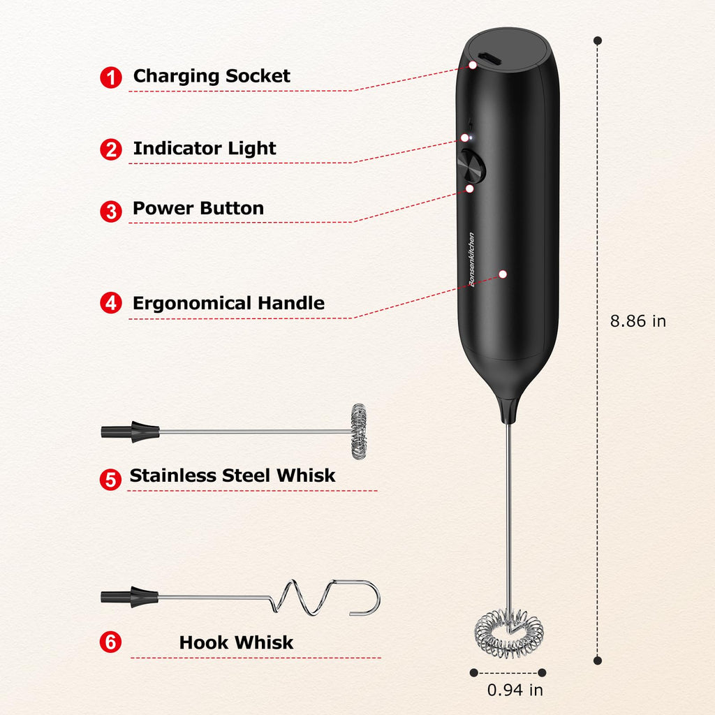 Rechargeable Handheld Milk Frother T49853
