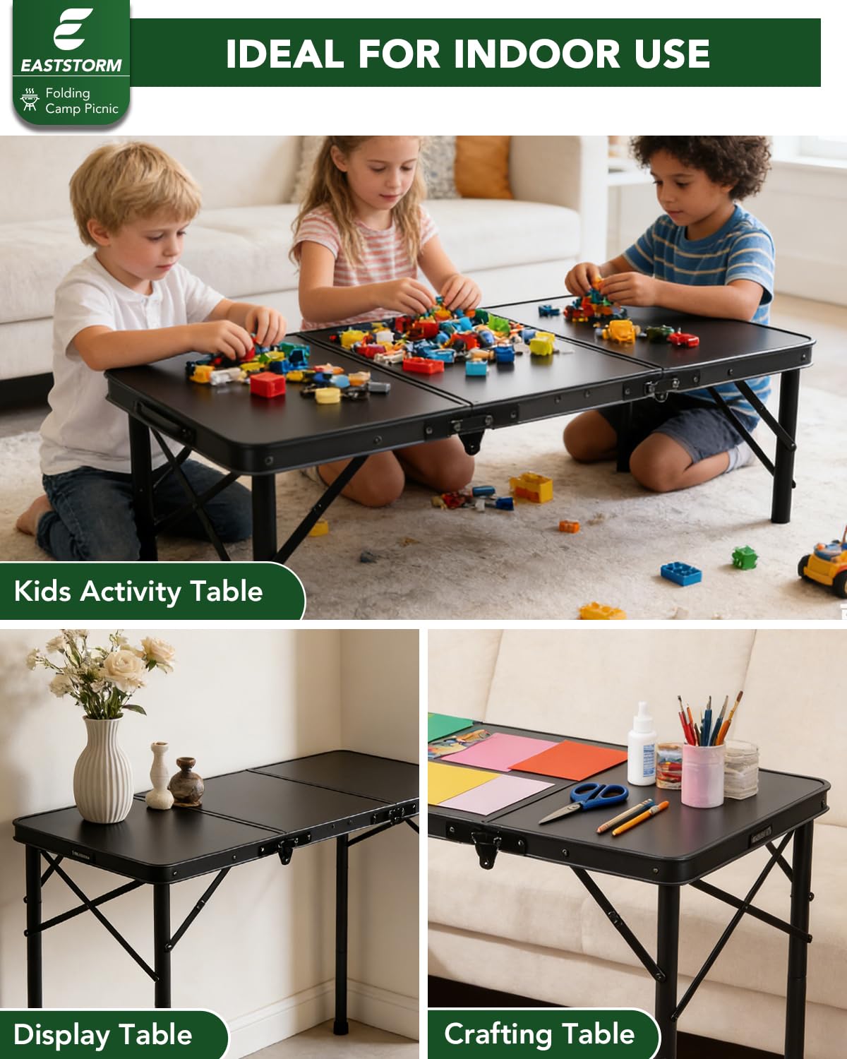 Small Folding Camping Table Black Z63381