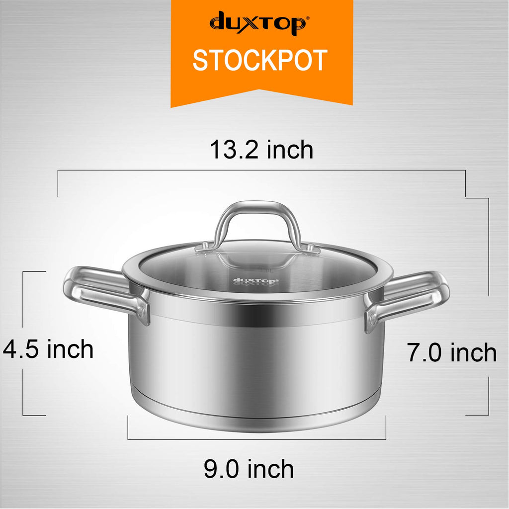 Stainless Steel 4.2 Qt Stock Pot with Lid Q1332