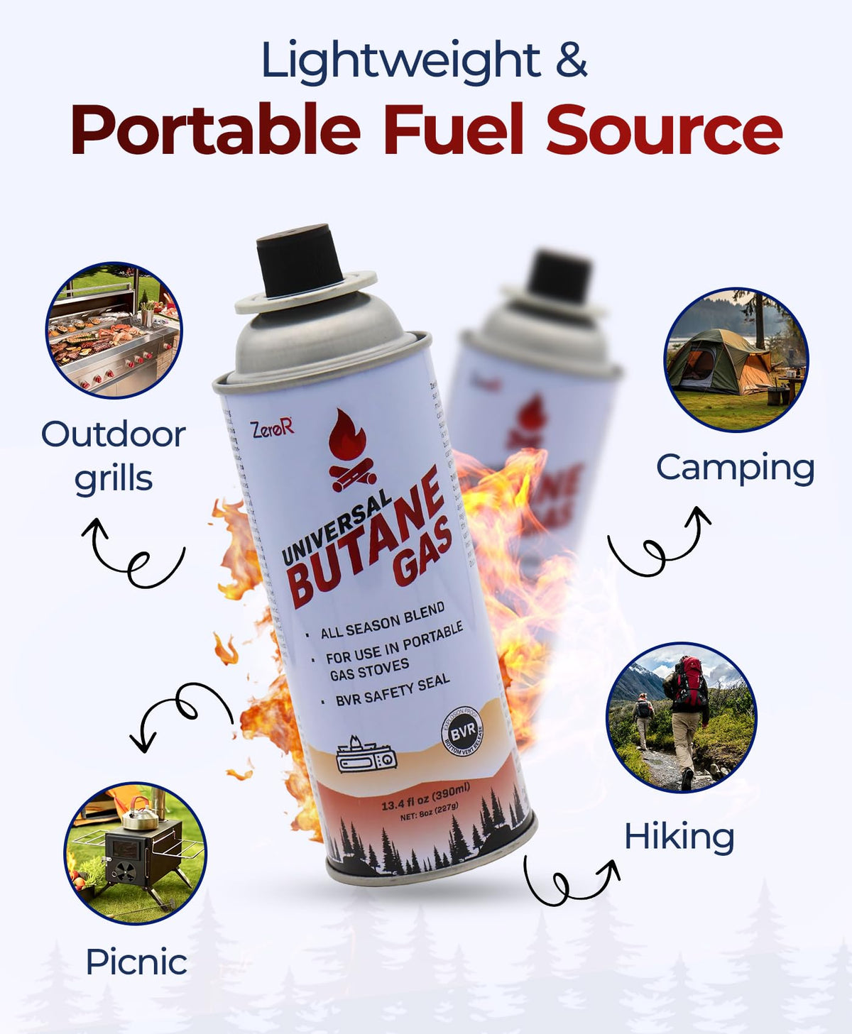 Butane Fuel Canister Cartridge 13.4 fl oz B851764