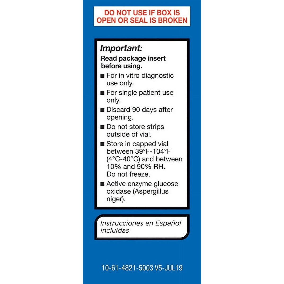 Blood Sugar Test Strips 50ct C59692