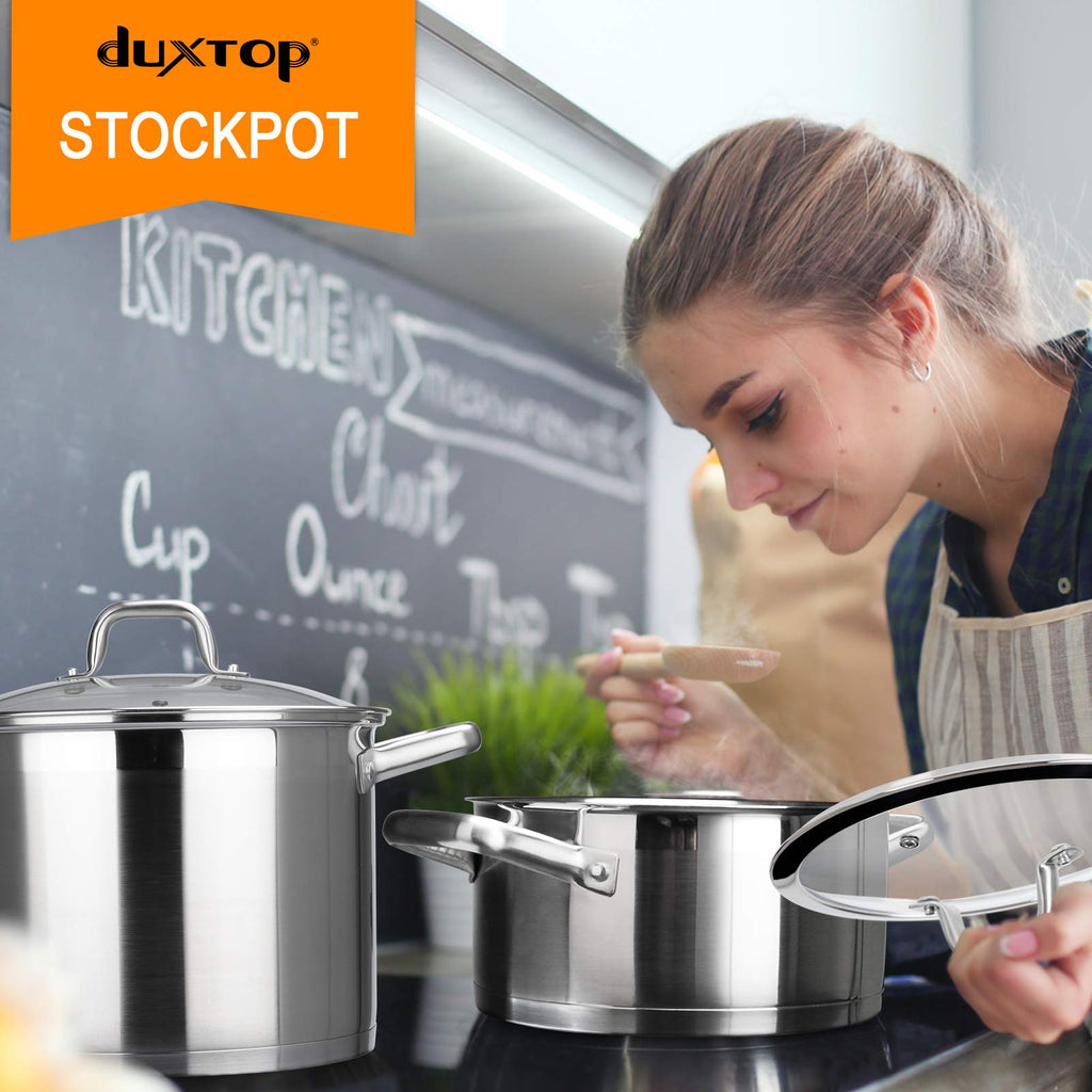 Stainless Steel 4.2 Qt Stock Pot with Lid Q1332