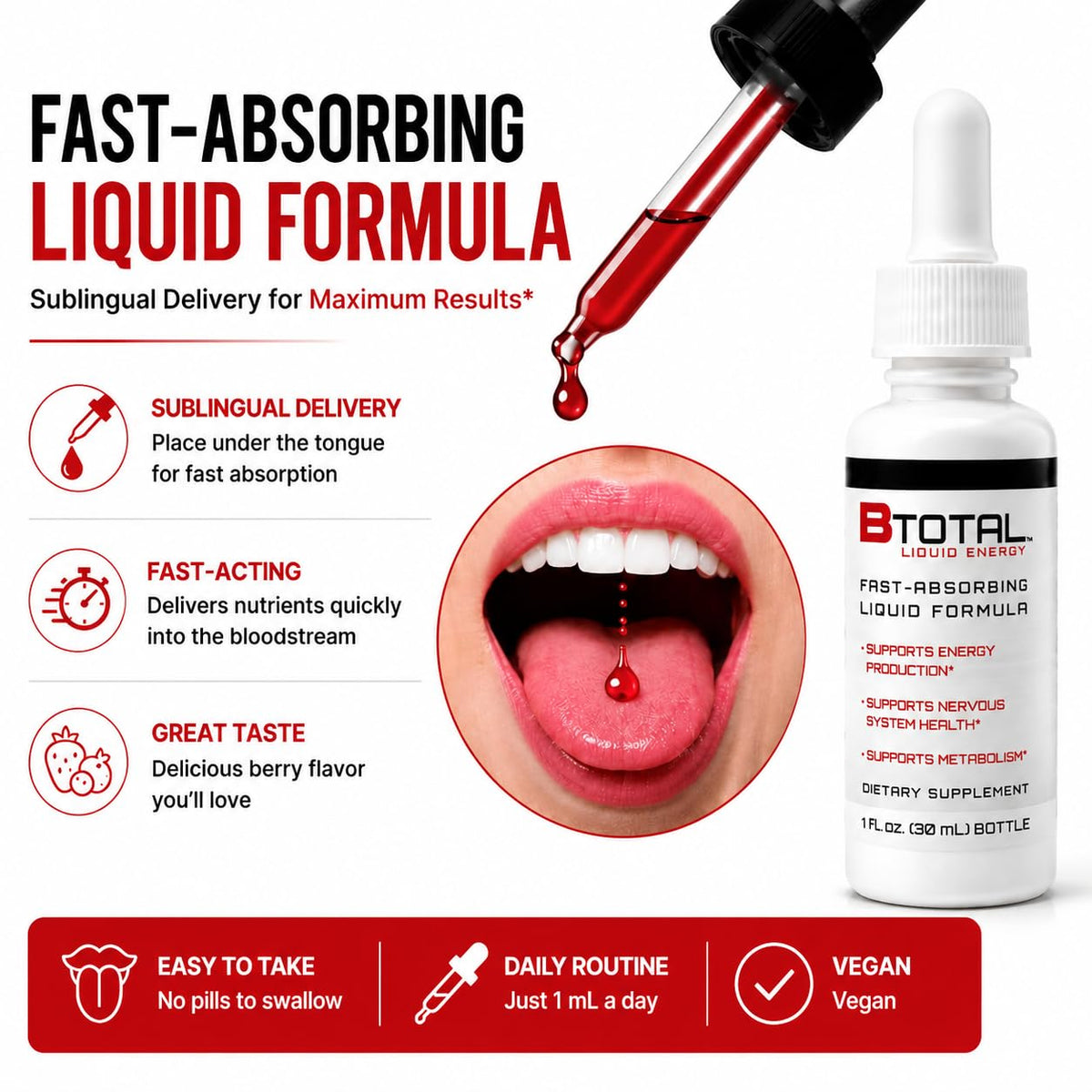 Berry 2 fl oz Sublingual Vitamin B Complex Liquid Drops Z160876