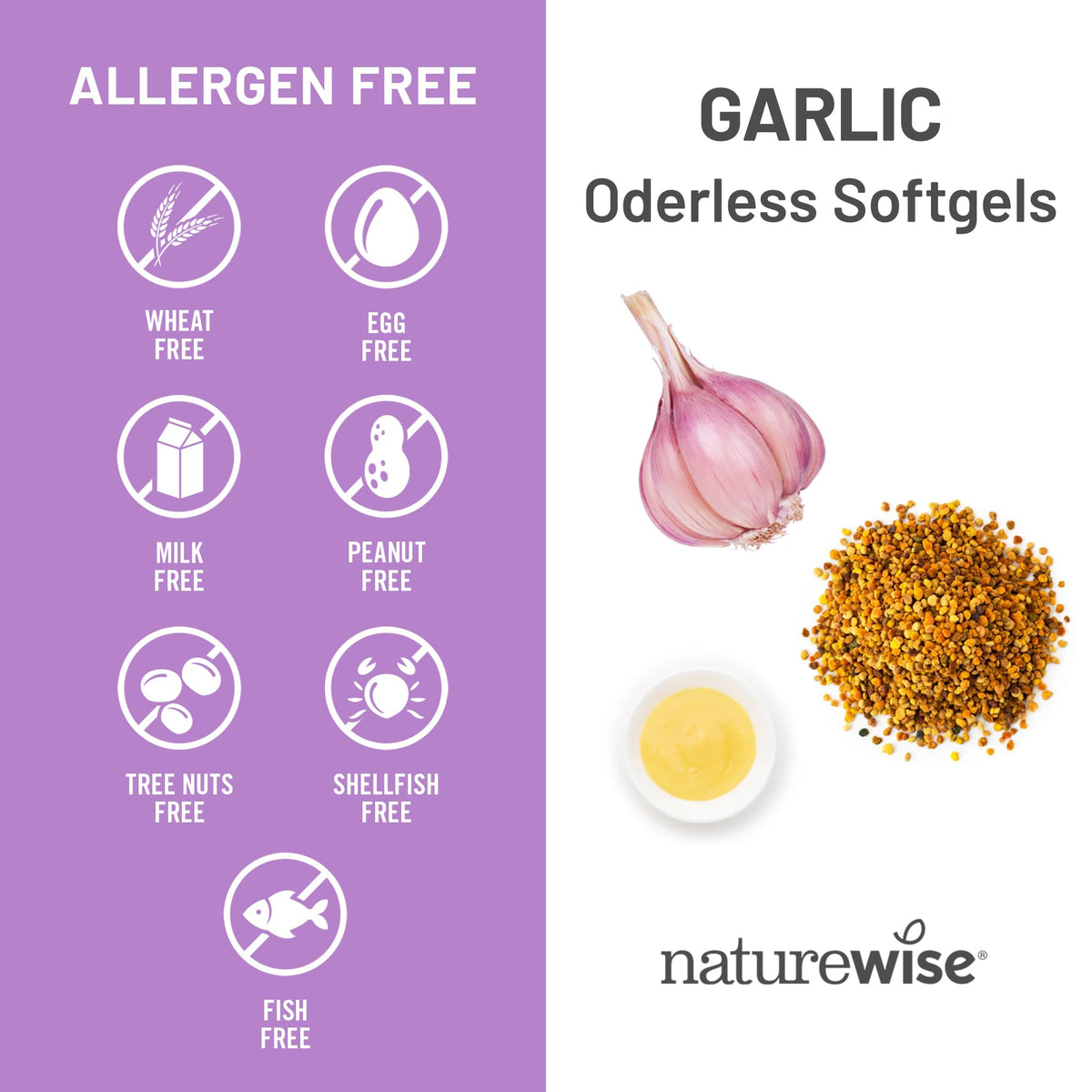 Odorless Garlic Softgels with Royal Jelly & Pollen H56838