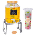 2 Gallon Glass Drink Dispenser with Stand F239