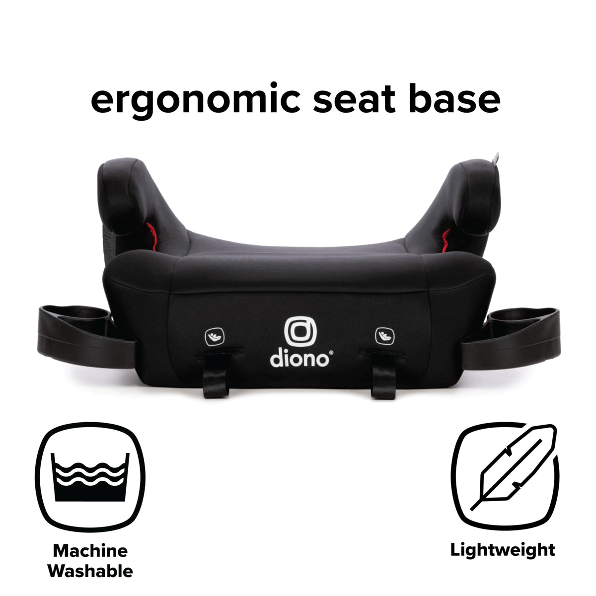 Black Backless Belt-Positioning Booster Seat P5590