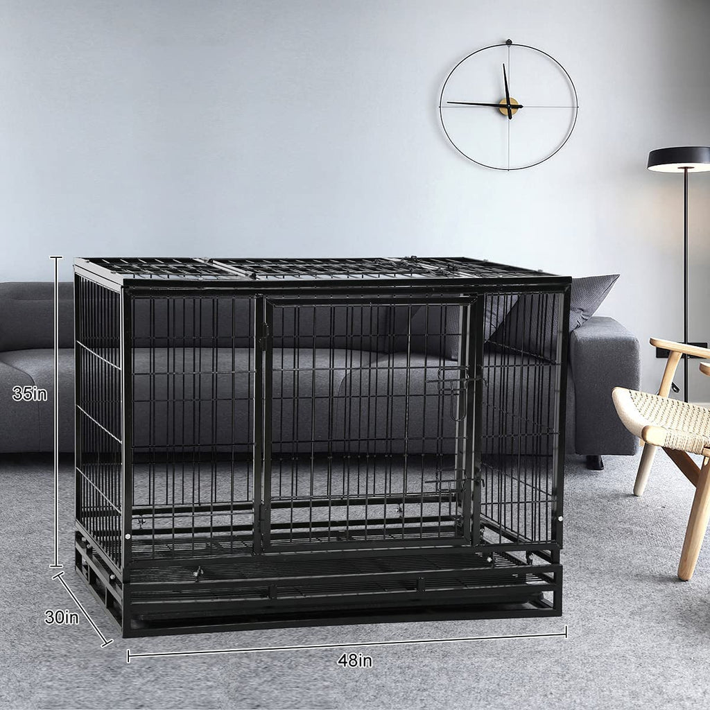 48 inch XXL Heavy Duty Dog Kennel with Wheels B929417