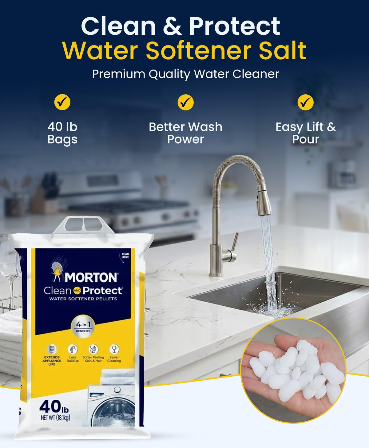 Water Softener Salt Pellets 40 lb 6 Pack U373