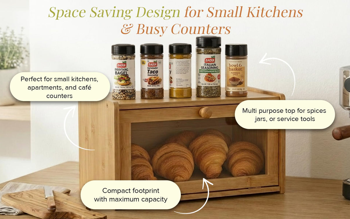 Bamboo Bread Box with Lid O391162