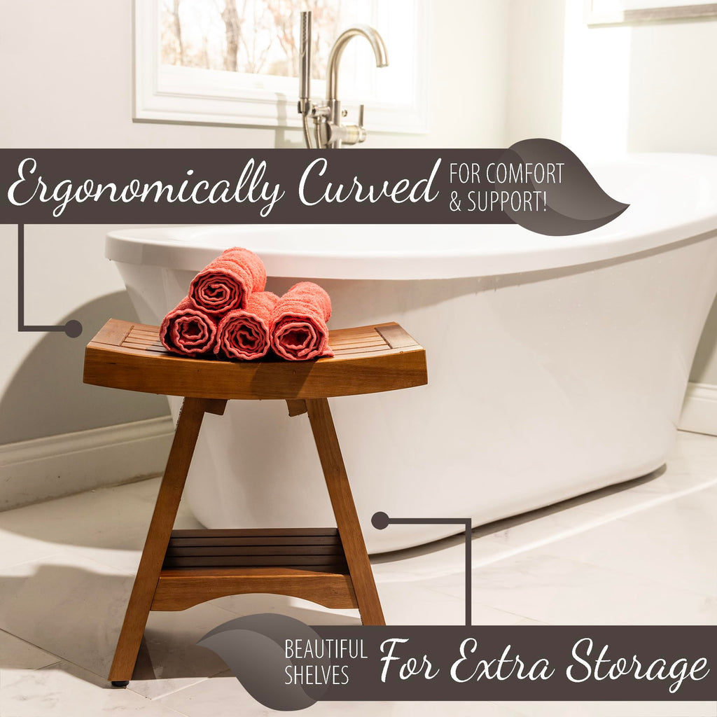 Teak Shower Bench 18 Inches J944