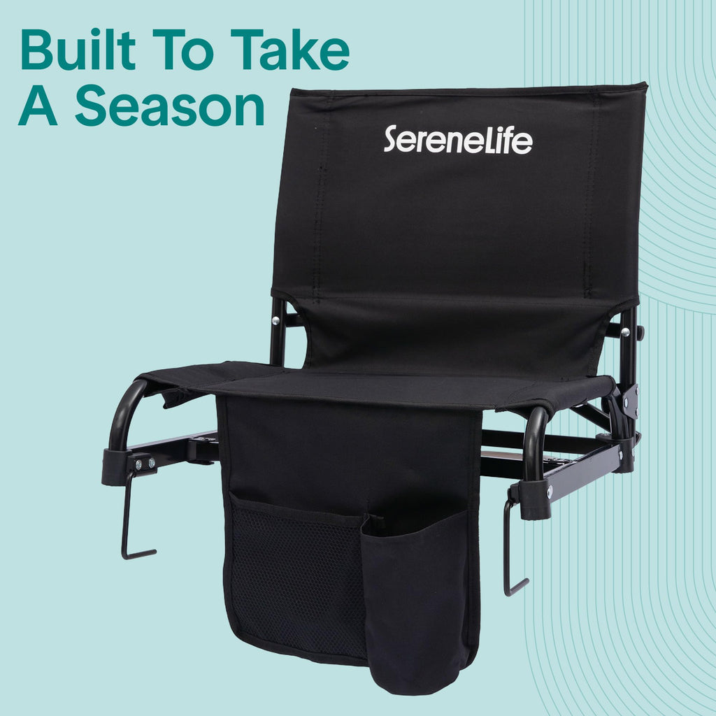 2-Pack Padded Folding Stadium Chairs with Back Support and Armrests R3696