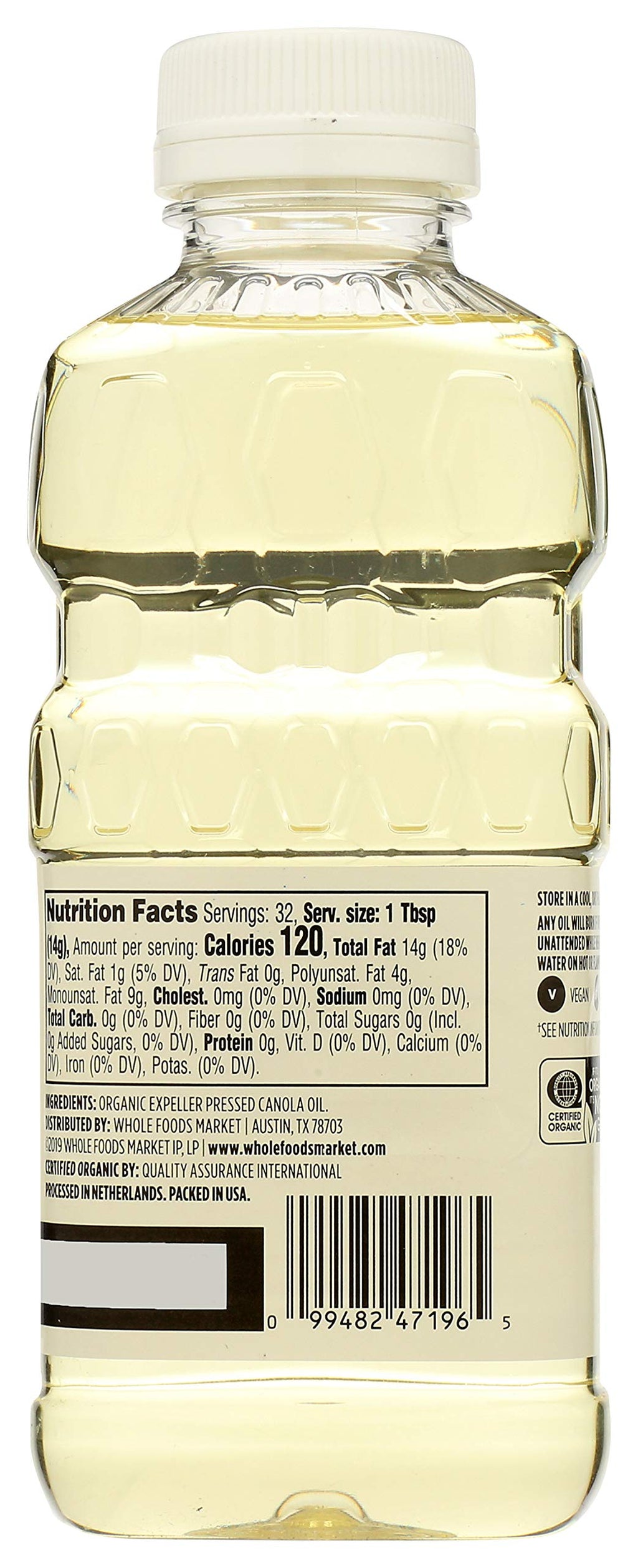 Organic Canola Cooking Oil, 16 Fl Oz (Pack of 2) X724249