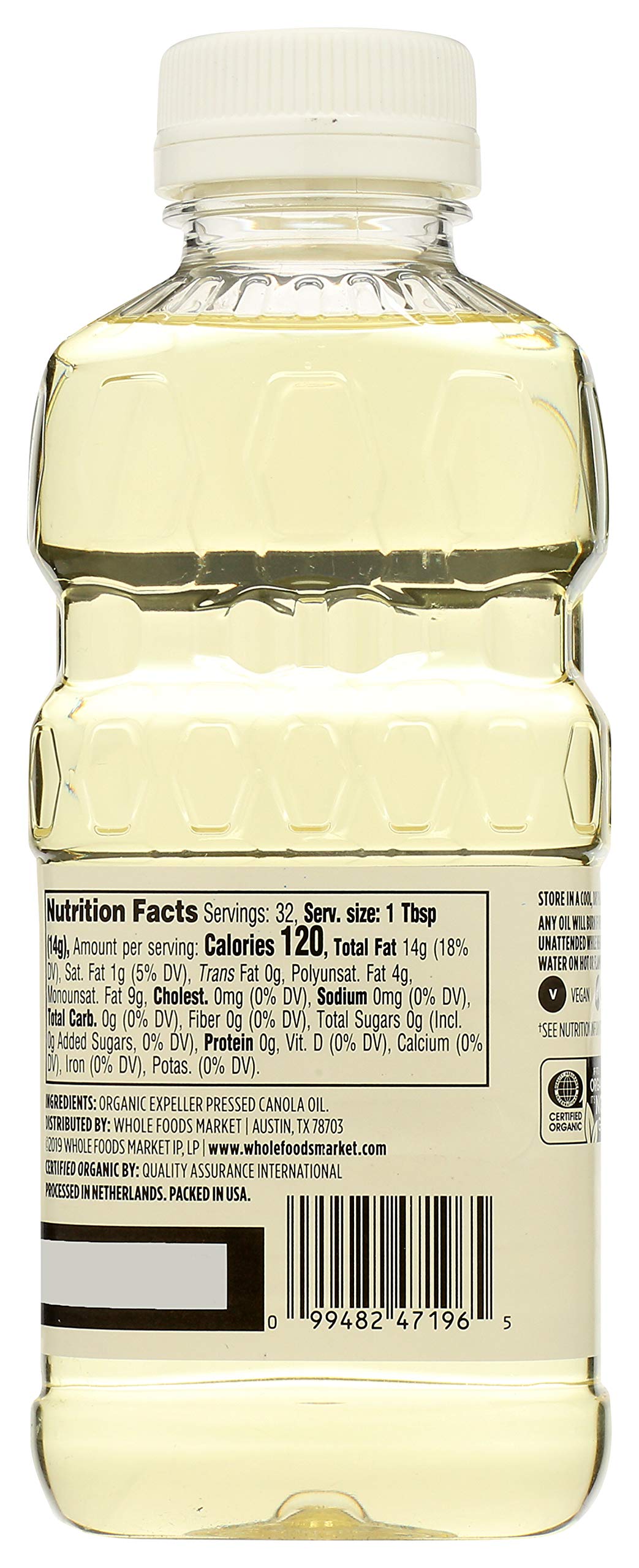 Organic Canola Cooking Oil, 16 Fl Oz (Pack of 2) X724249