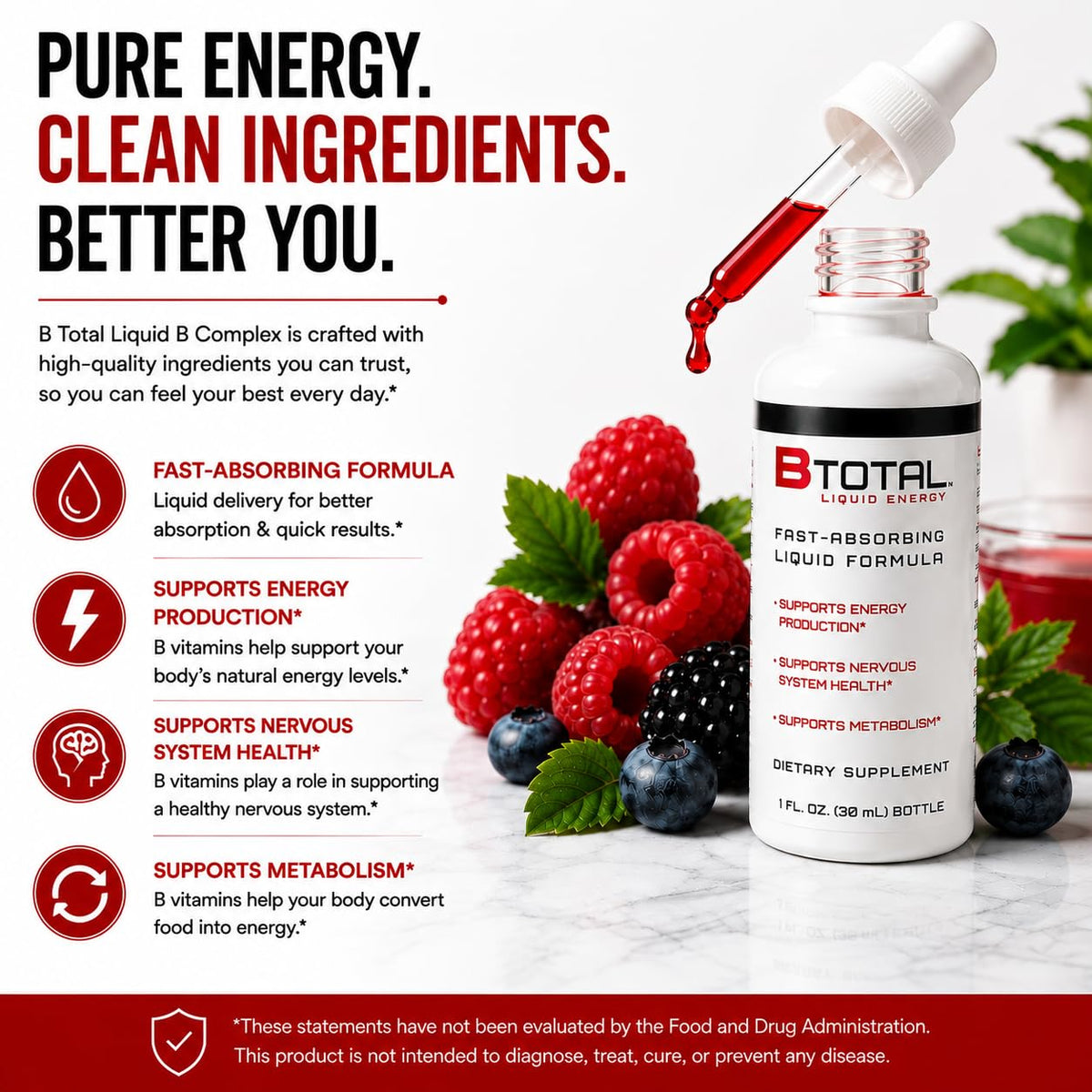 Berry 2 fl oz Sublingual Vitamin B Complex Liquid Drops Z160876