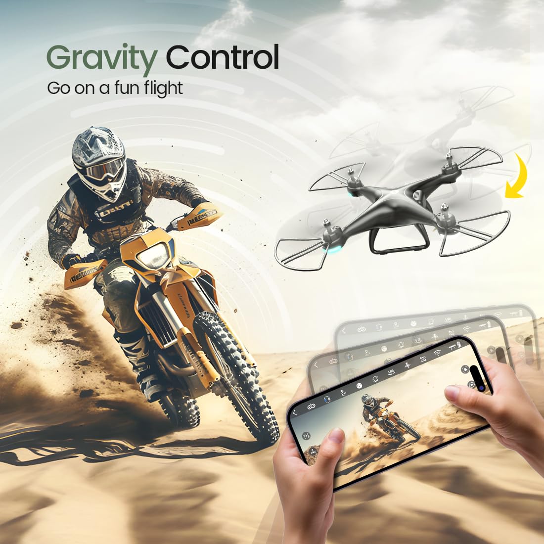 FPV RC Drone with 1080P HD Camera 2 Batteries Y1281