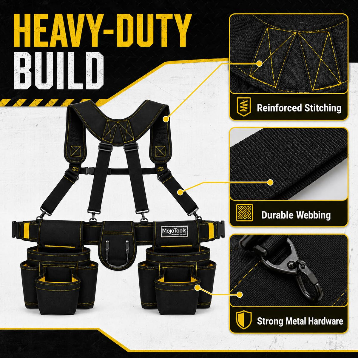 Heavy Duty Tool Belt with Suspenders Q570