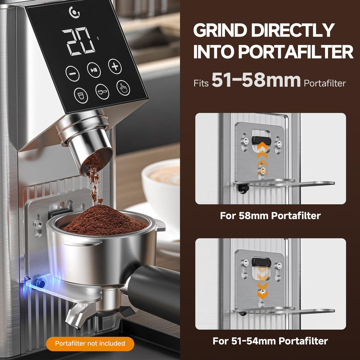 Conical Burr Coffee Grinder with 45 Grind Settings Q251129