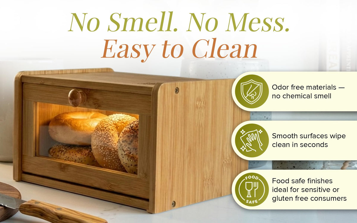 Bamboo Bread Box with Lid O391162