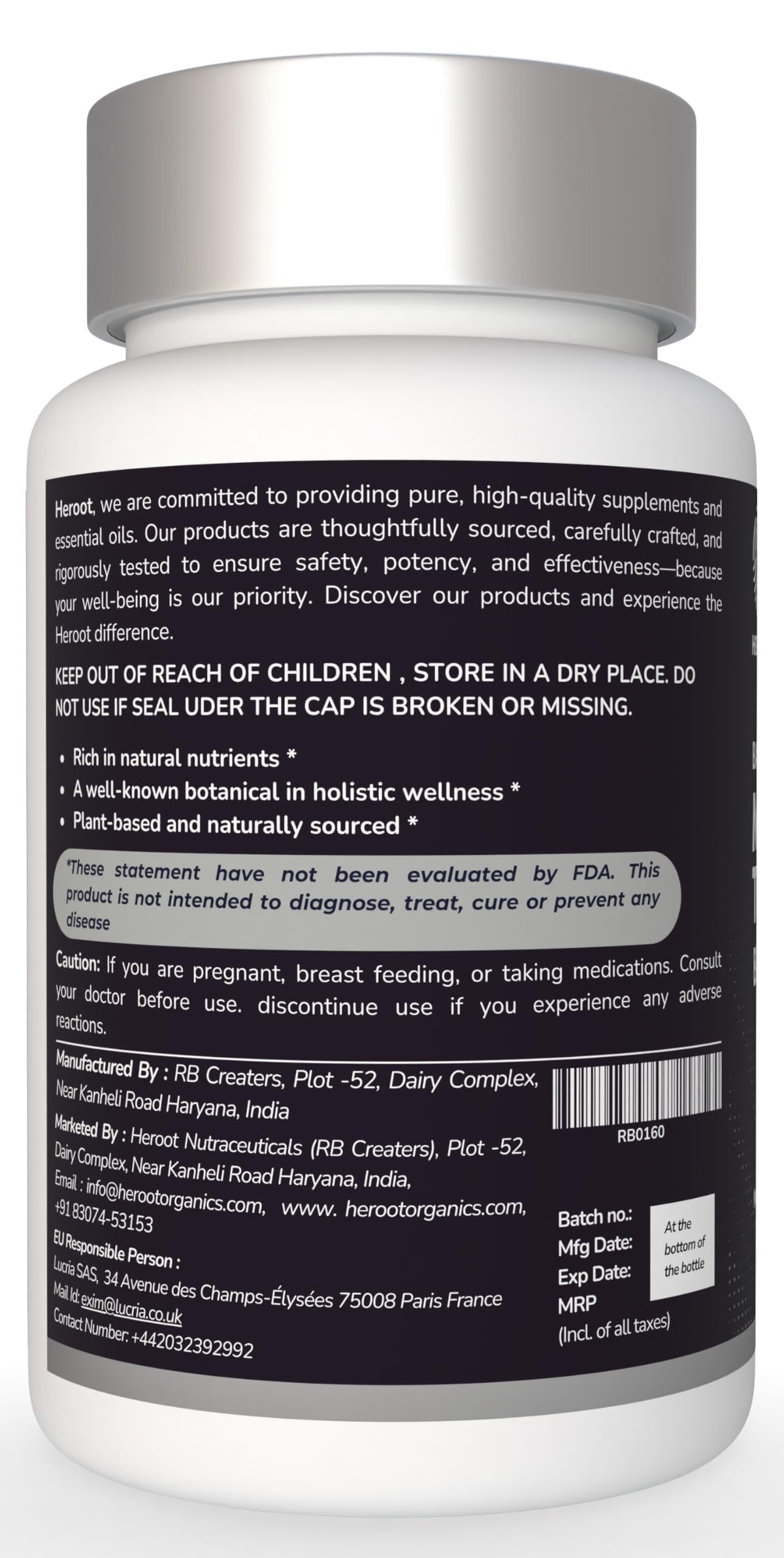 Turmeric with Black Pepper & Moringa 1000 mg, 120 Capsules Q538