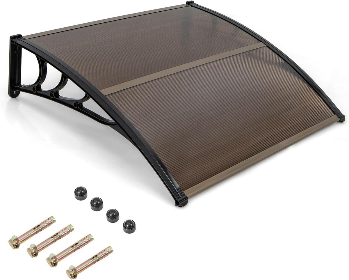 46”x38” UPF 50+ Polycarbonate Window Door Awning T6786