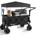 Collapsible Wagon with 300lbs Capacity, 150L Heavy Duty Utility Cart, Black E80275