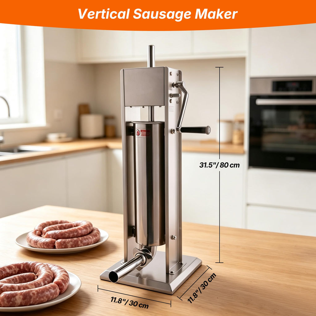 Stainless Steel Vertical Sausage Stuffer 15Lb I3932