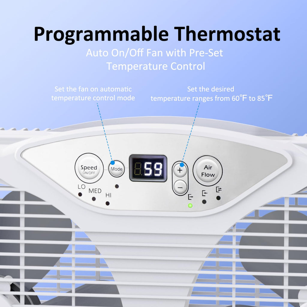 9'' Window Fan with Thermostat Y5750