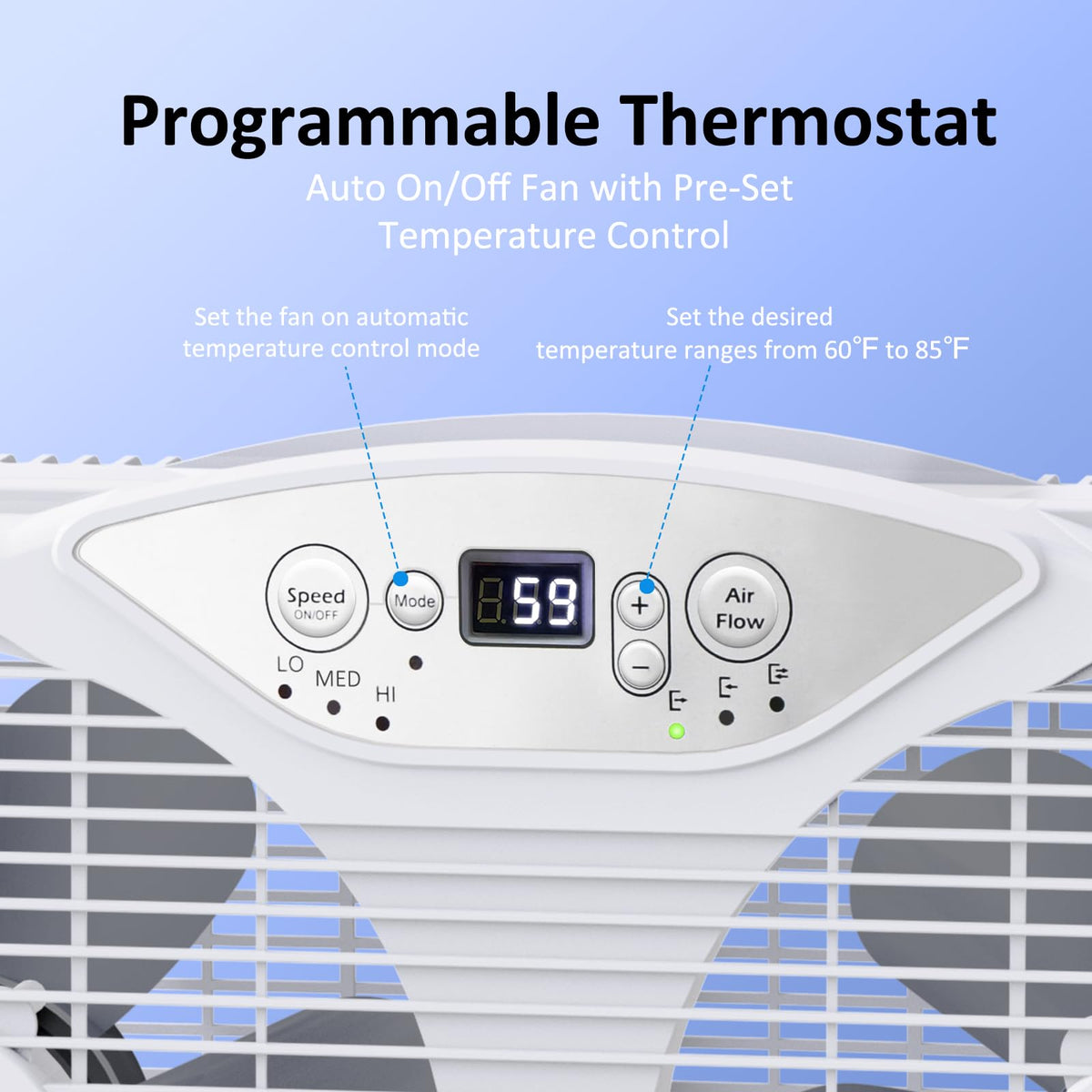 9'' Window Fan with Thermostat Y5750